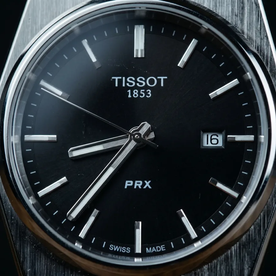 Macro do mostrador Tissot PRX